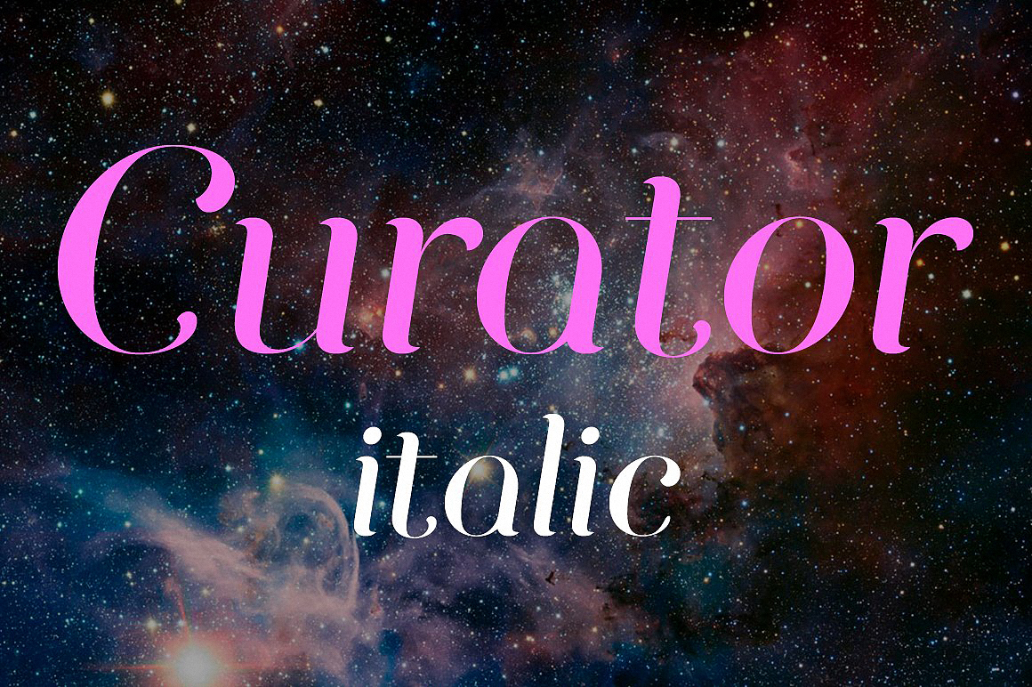 Пример шрифта Curator Italic
