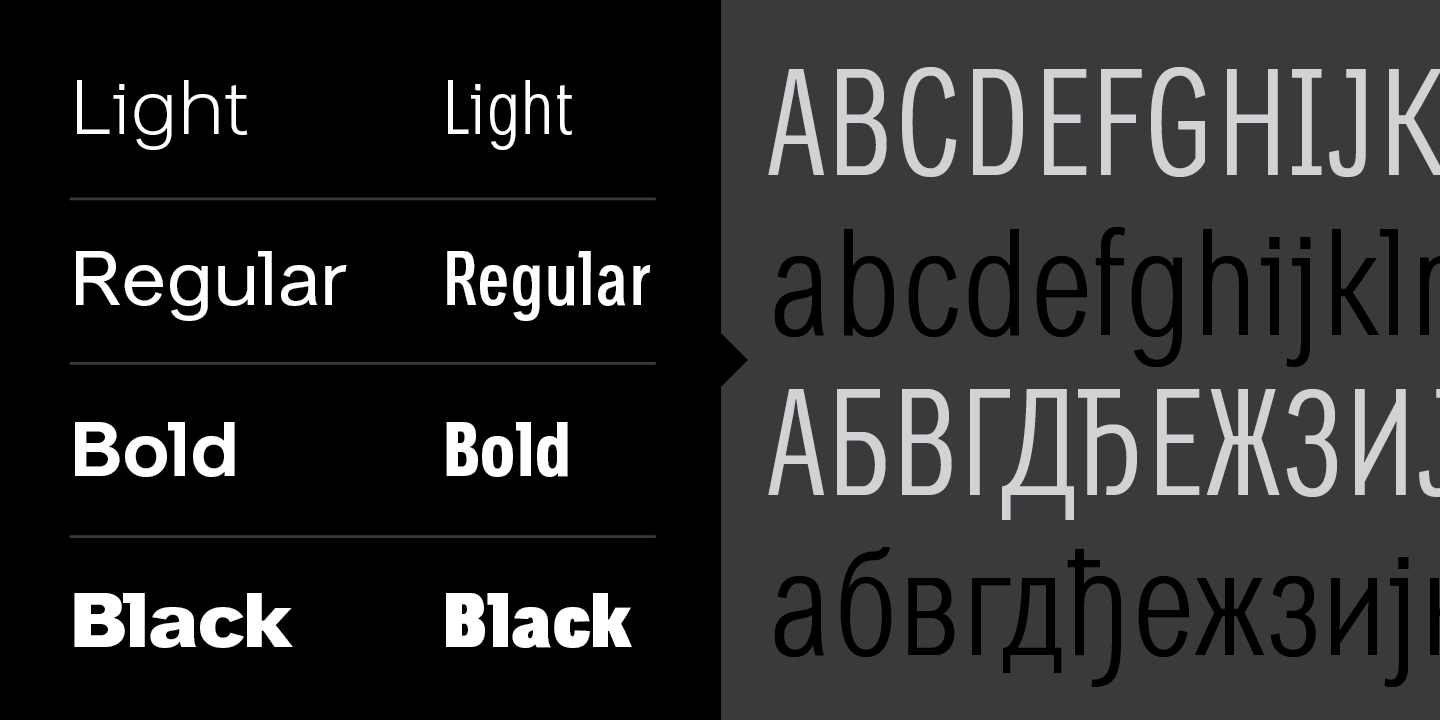 Пример шрифта Dopis Light Condensed
