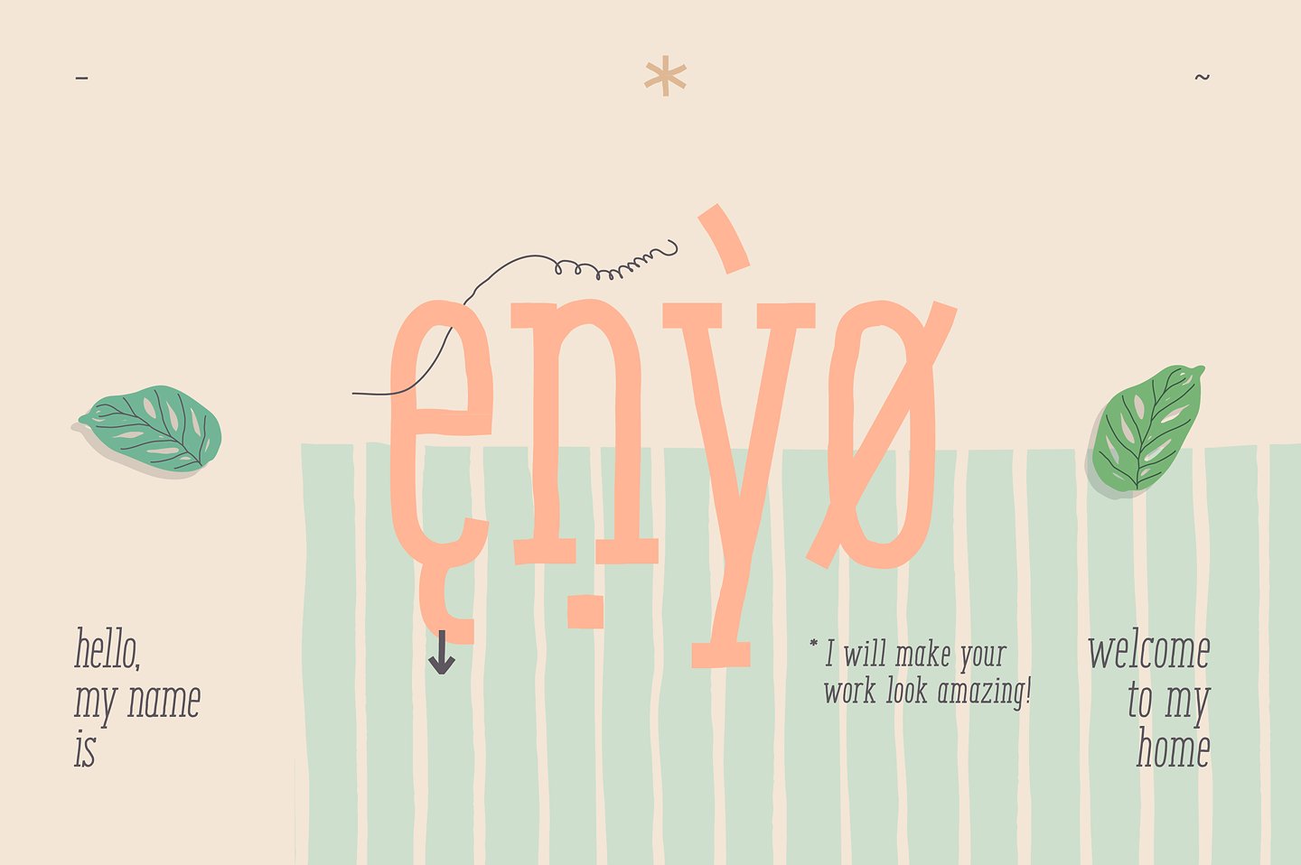 Пример шрифта Enyo Slab Light Italic