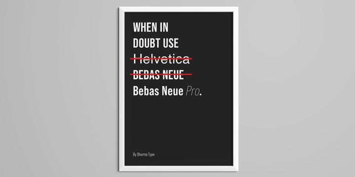 Пример шрифта Bebas Neue Pro Thin