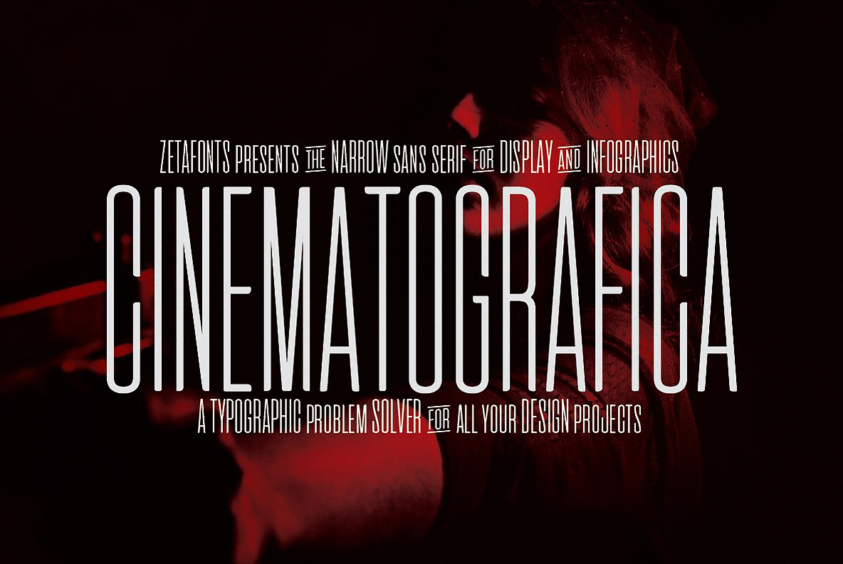Пример шрифта Cinematografica