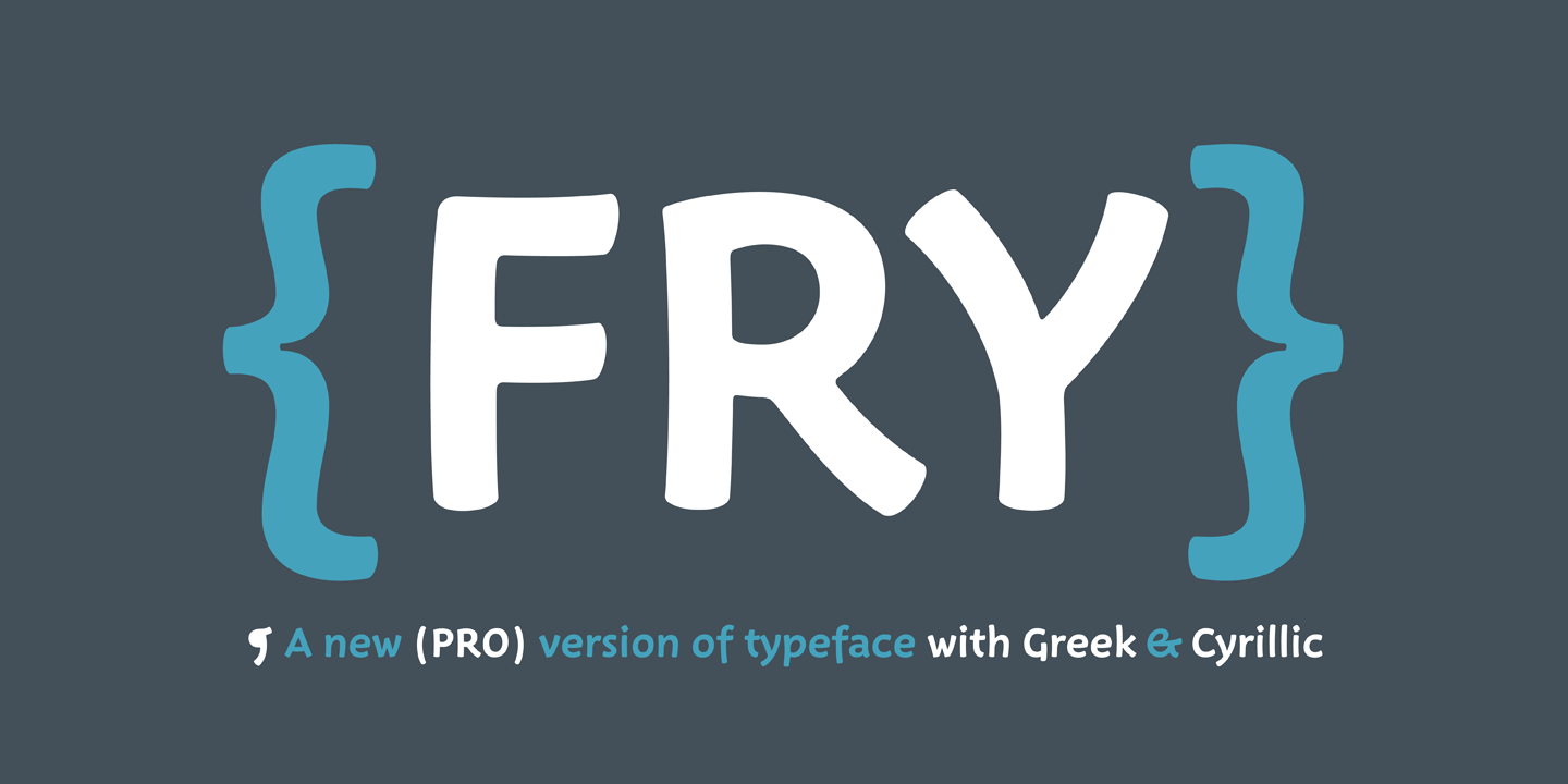 Пример шрифта Fry Pro Regular