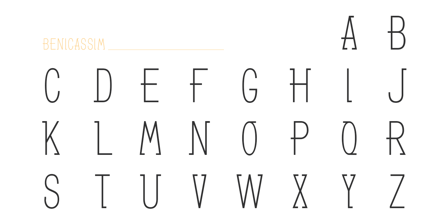 Пример шрифта GL Benicassim Oblique