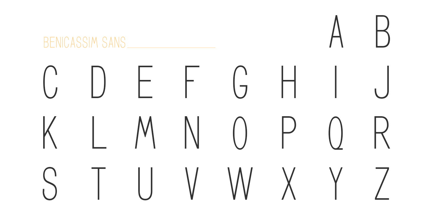 Пример шрифта GL Benicassim Sans Oblique