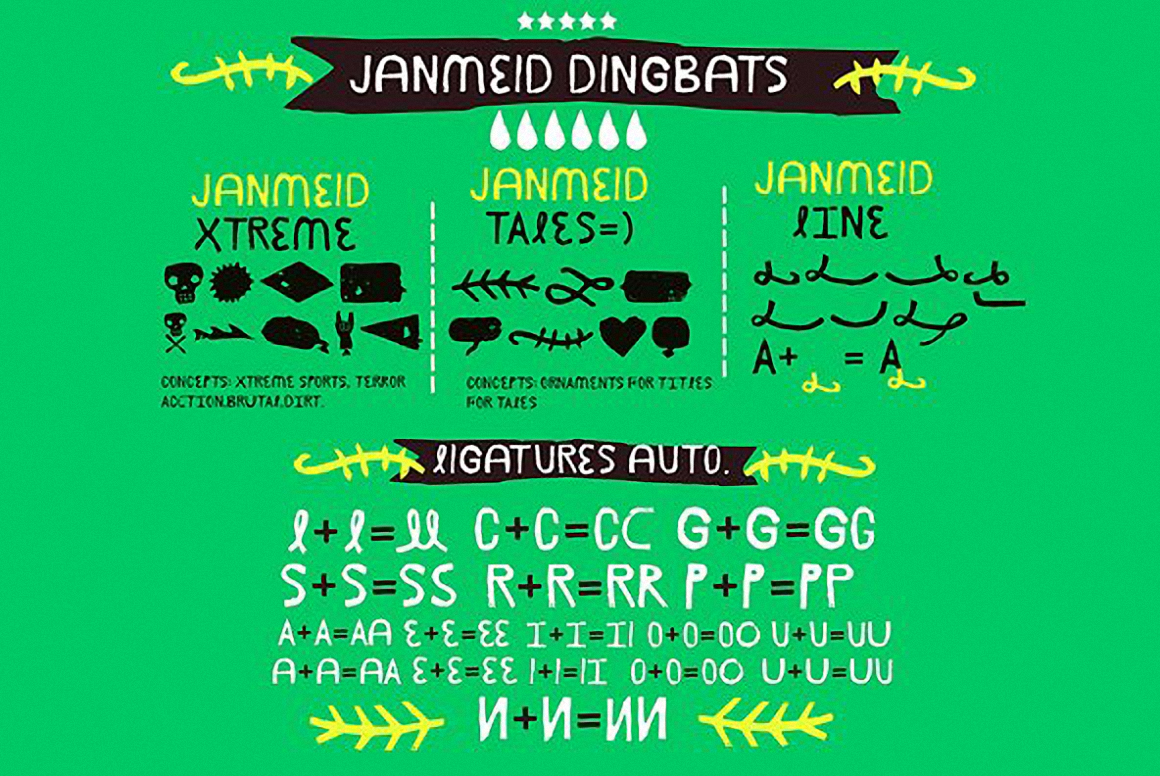 Пример шрифта Janmeid Regular