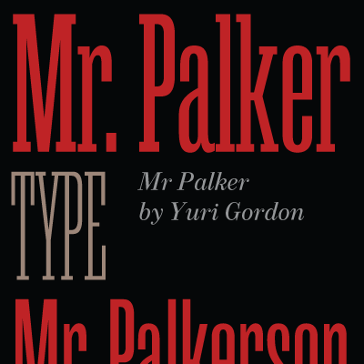 Пример шрифта Mr Palker
