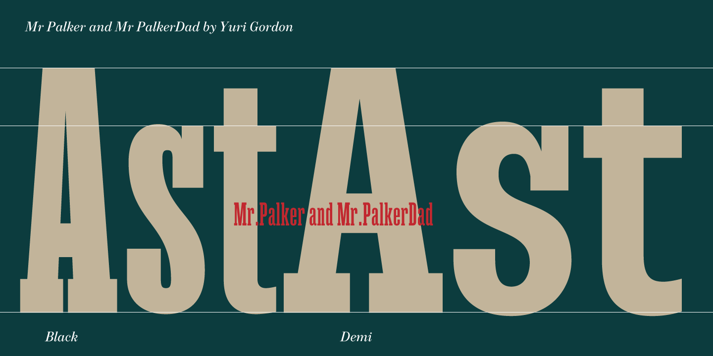 Пример шрифта Mr Palker Dad Condensed Bold