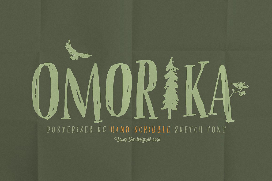 Пример шрифта OMORIKA