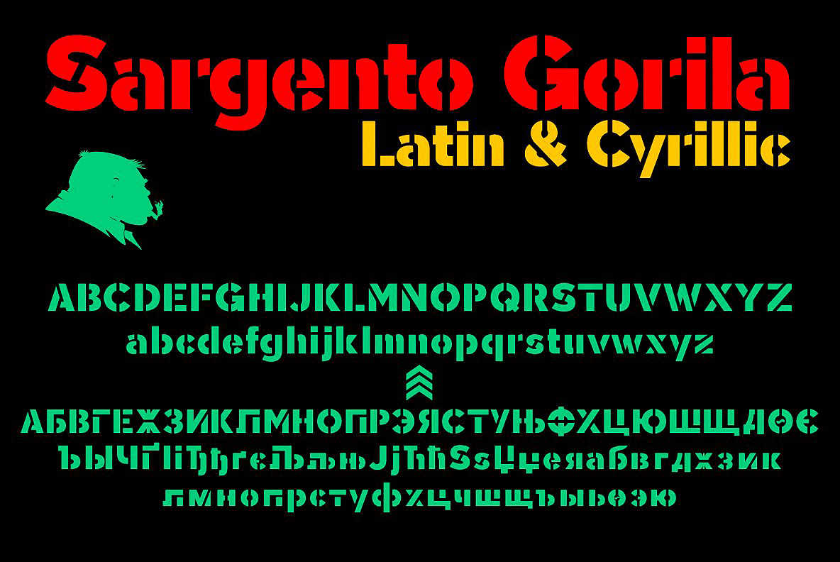 Пример шрифта Sargento Gorila Regular