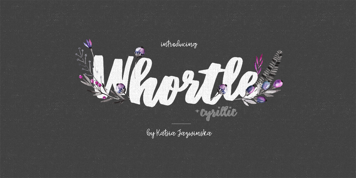 Пример шрифта Whortle
