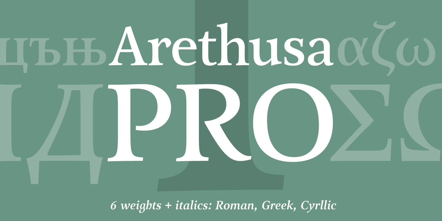 Пример шрифта Arethusa Pro