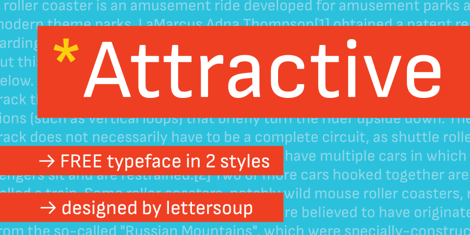 Пример шрифта Attractive Medium