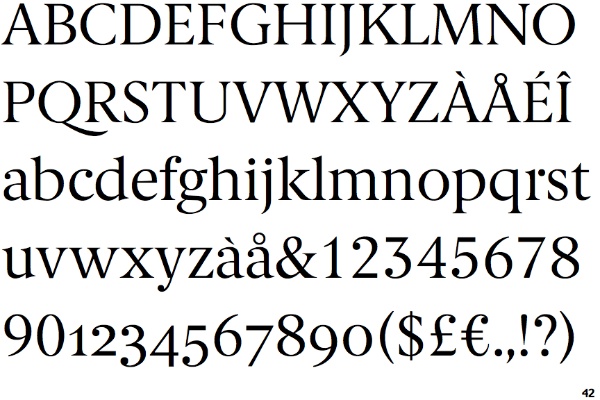 Пример шрифта Berlingske Serif