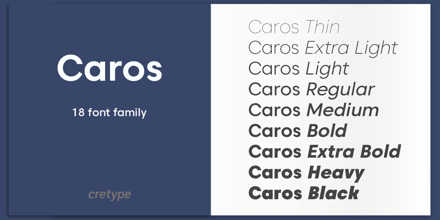 Пример шрифта Caros Soft Heavy
