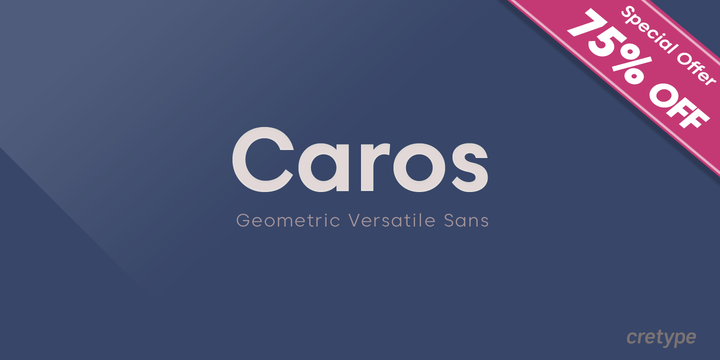 Пример шрифта Caros Soft