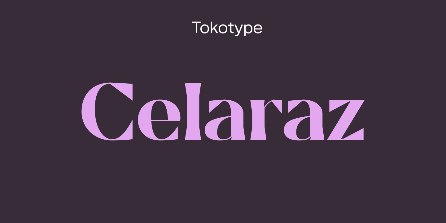 Пример шрифта Celaraz
