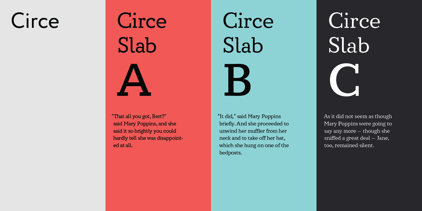 Пример шрифта Circe Slab Medium