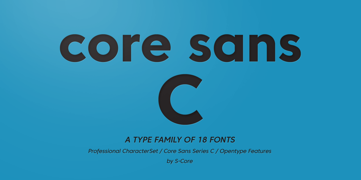 Пример шрифта Core Sans C
