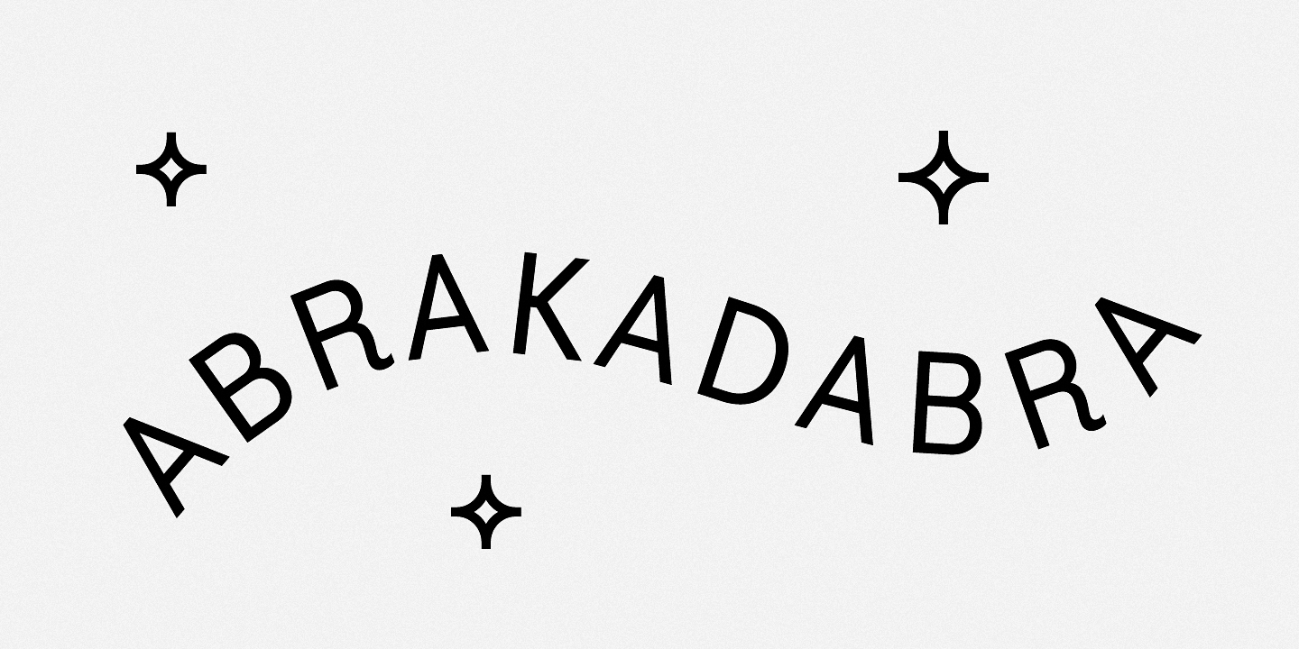 Пример шрифта Abrakadabra
