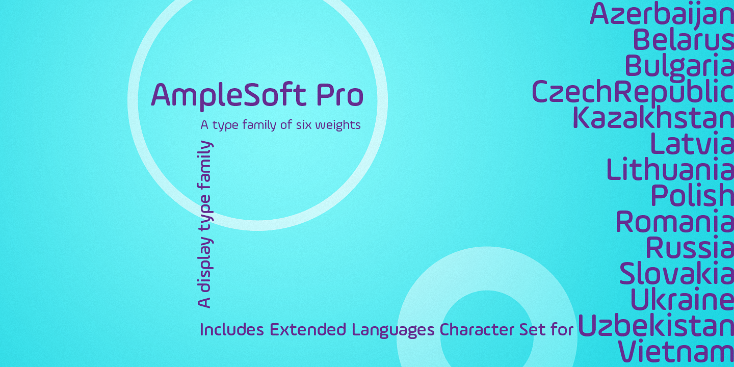 Пример шрифта Ample Soft Pro Extra Light