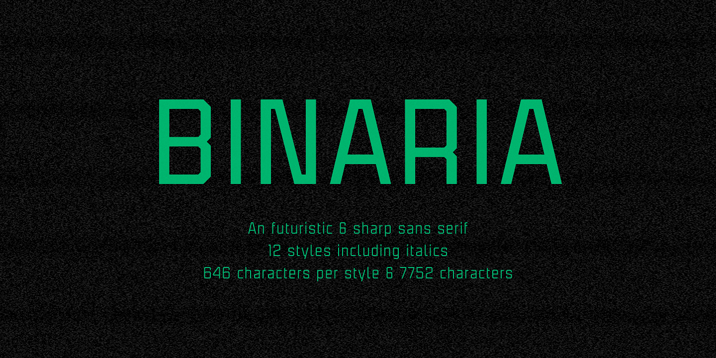 Пример шрифта Binaria