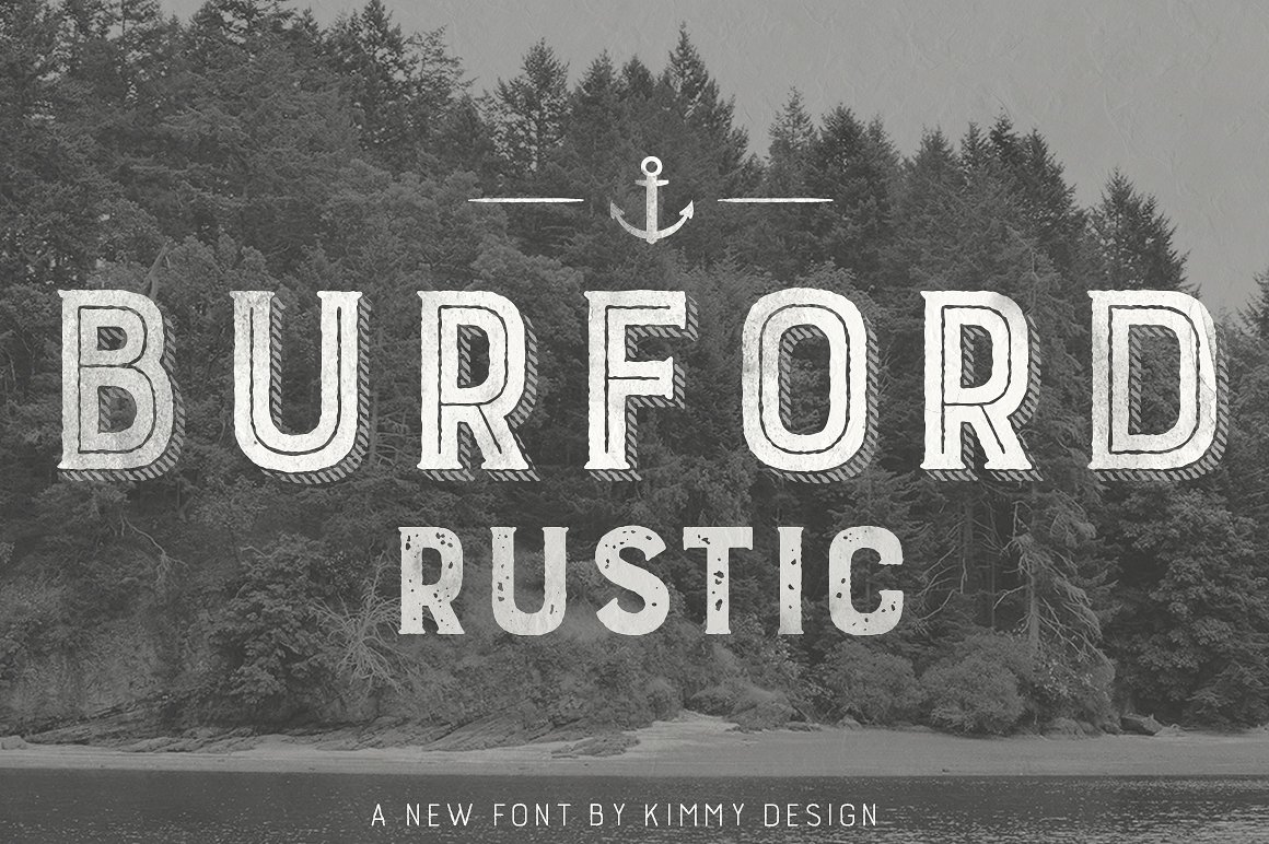 Пример шрифта Burford Rustic