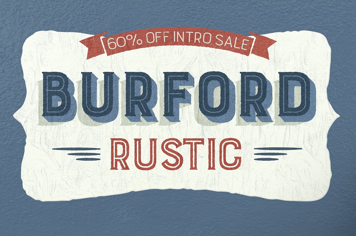 Пример шрифта Burford Rustic Outline