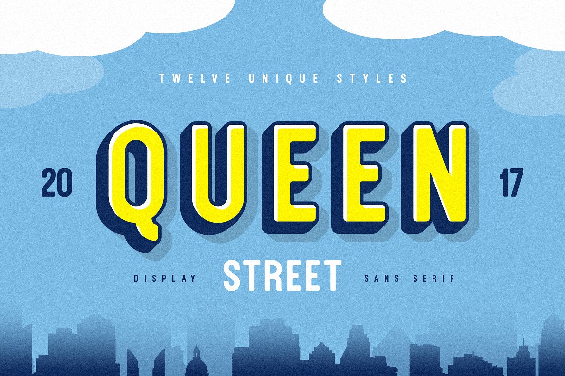 Пример шрифта Queen Street