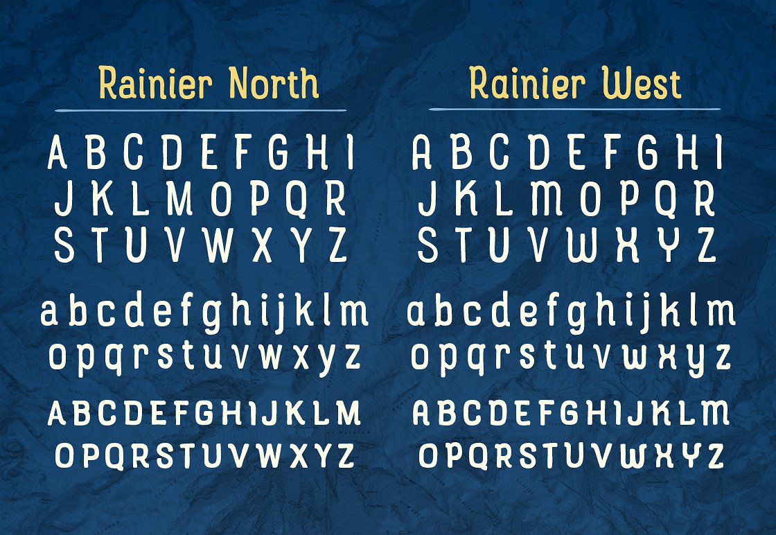 Пример шрифта Rainier North 500