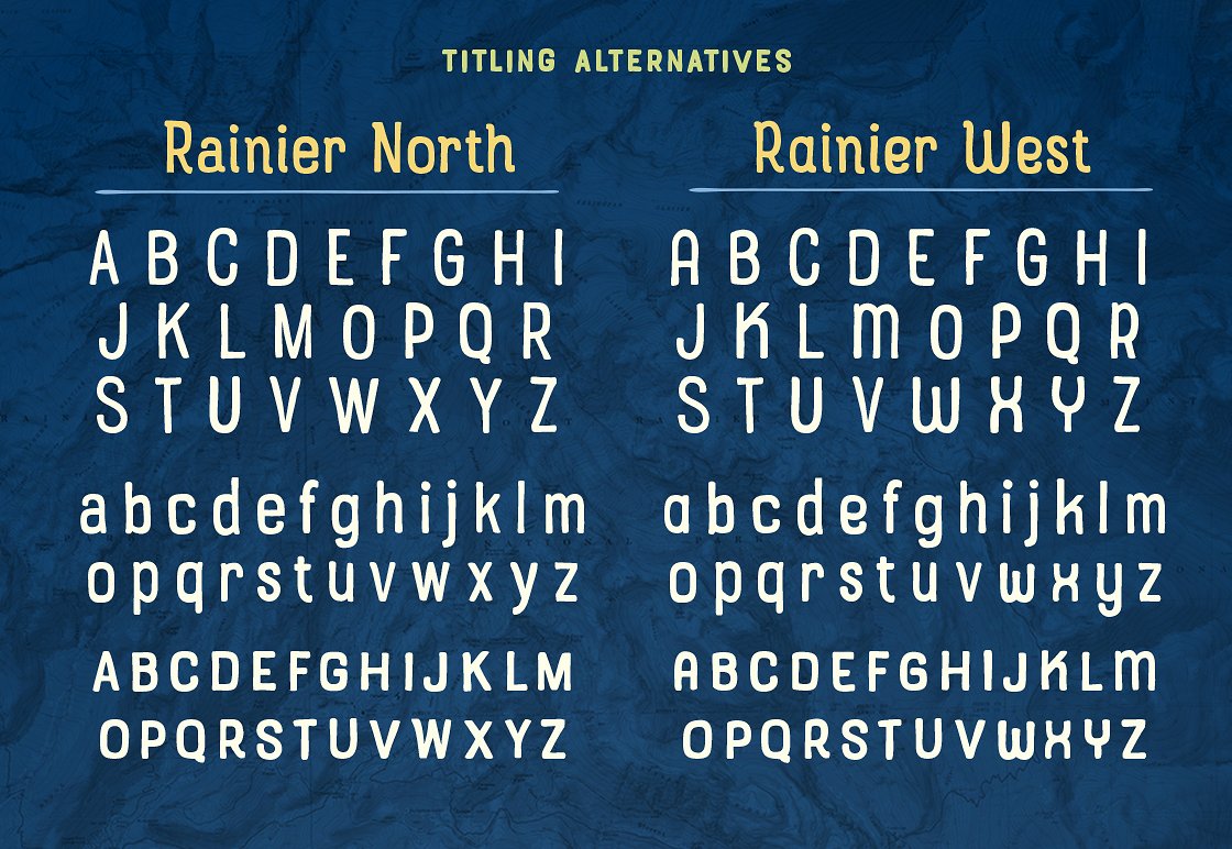 Пример шрифта Rainier North 700