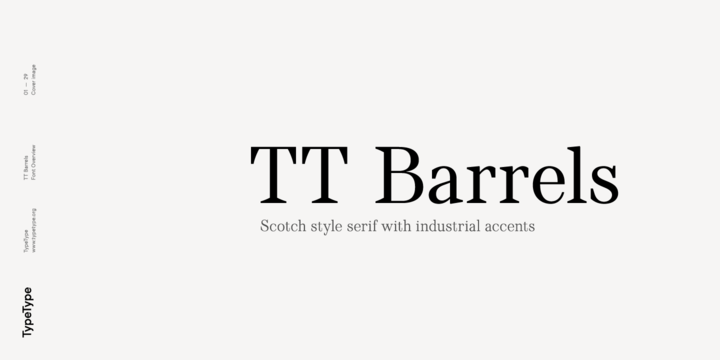 Пример шрифта TT Barrels