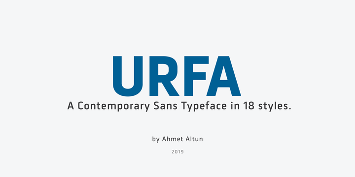 Пример шрифта Urfa