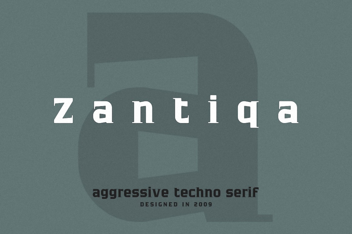 Пример шрифта Zantiqa 4F