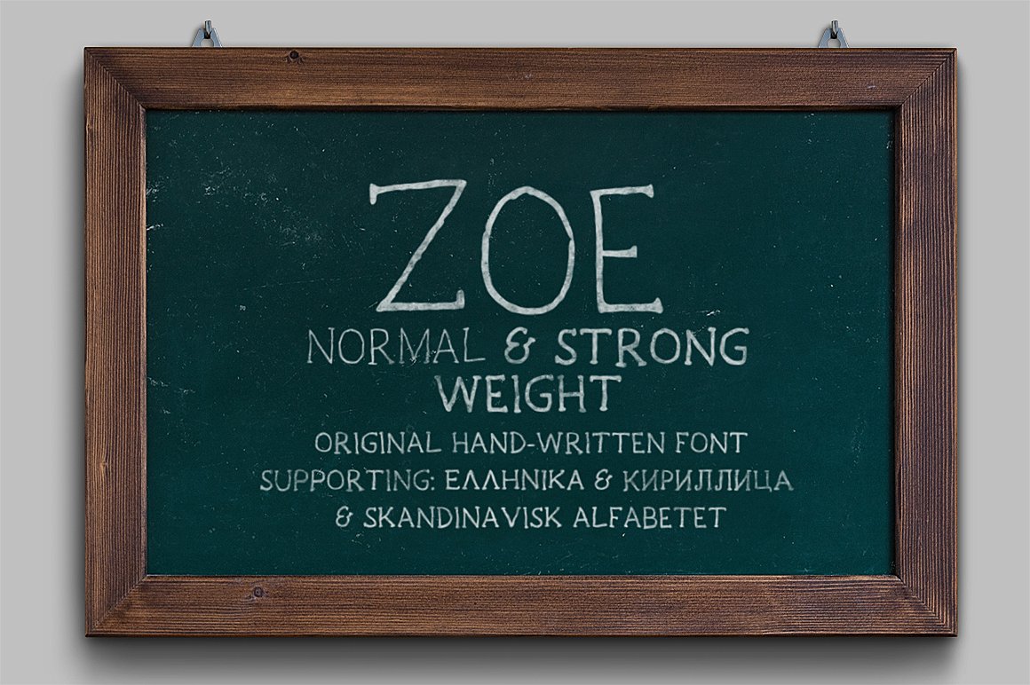Пример шрифта Zoe Strong