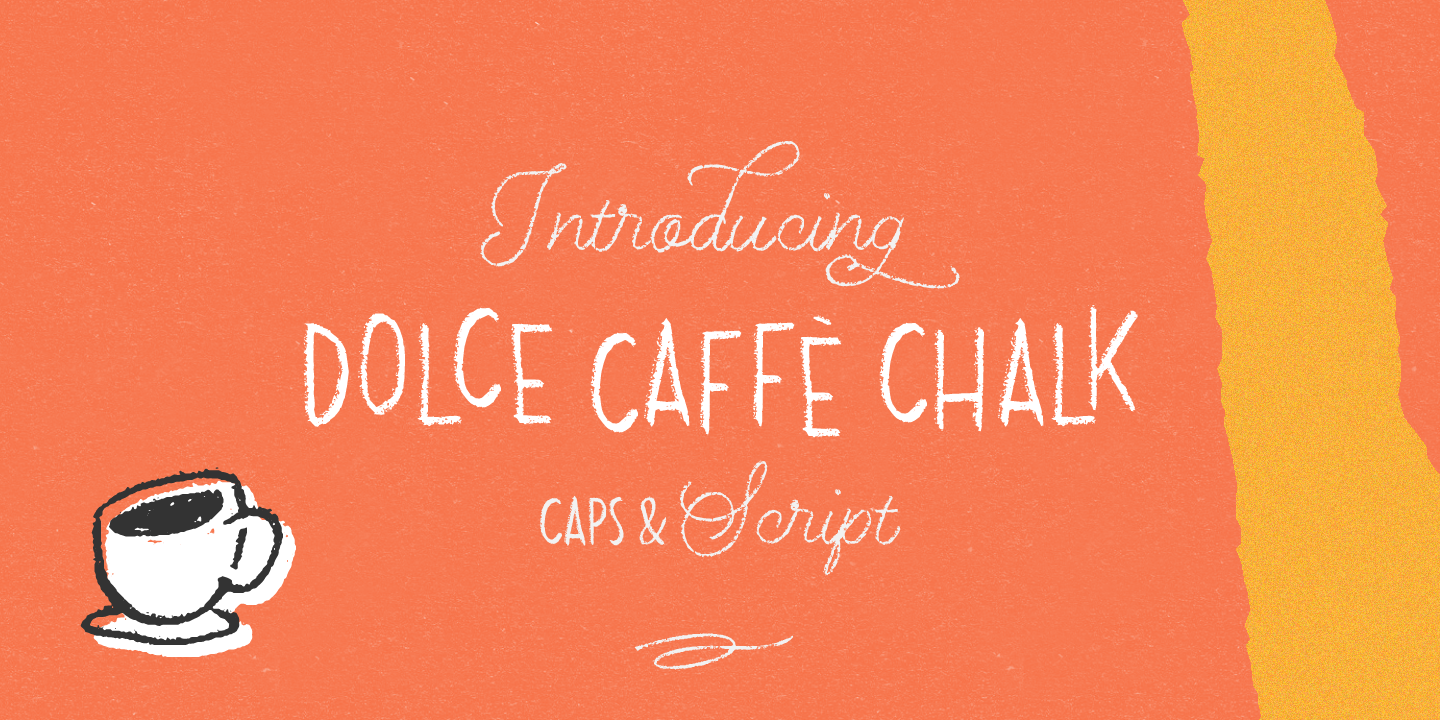 Пример шрифта Dolce Caffe Chalk