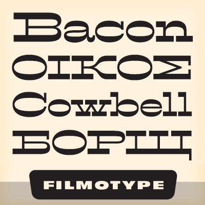 Пример шрифта Filmotype Western
