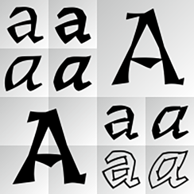 Пример шрифта Florentin 2D Gravure