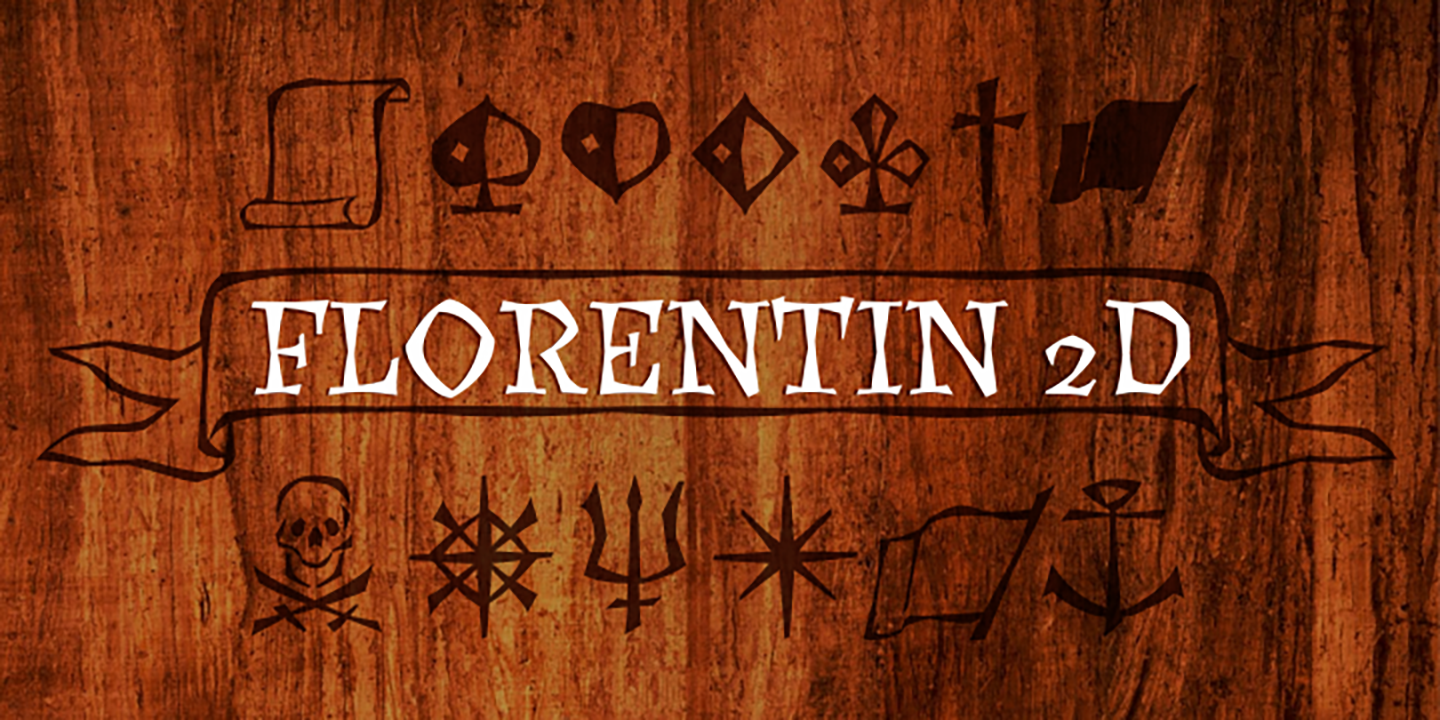 Пример шрифта Florentin 2D