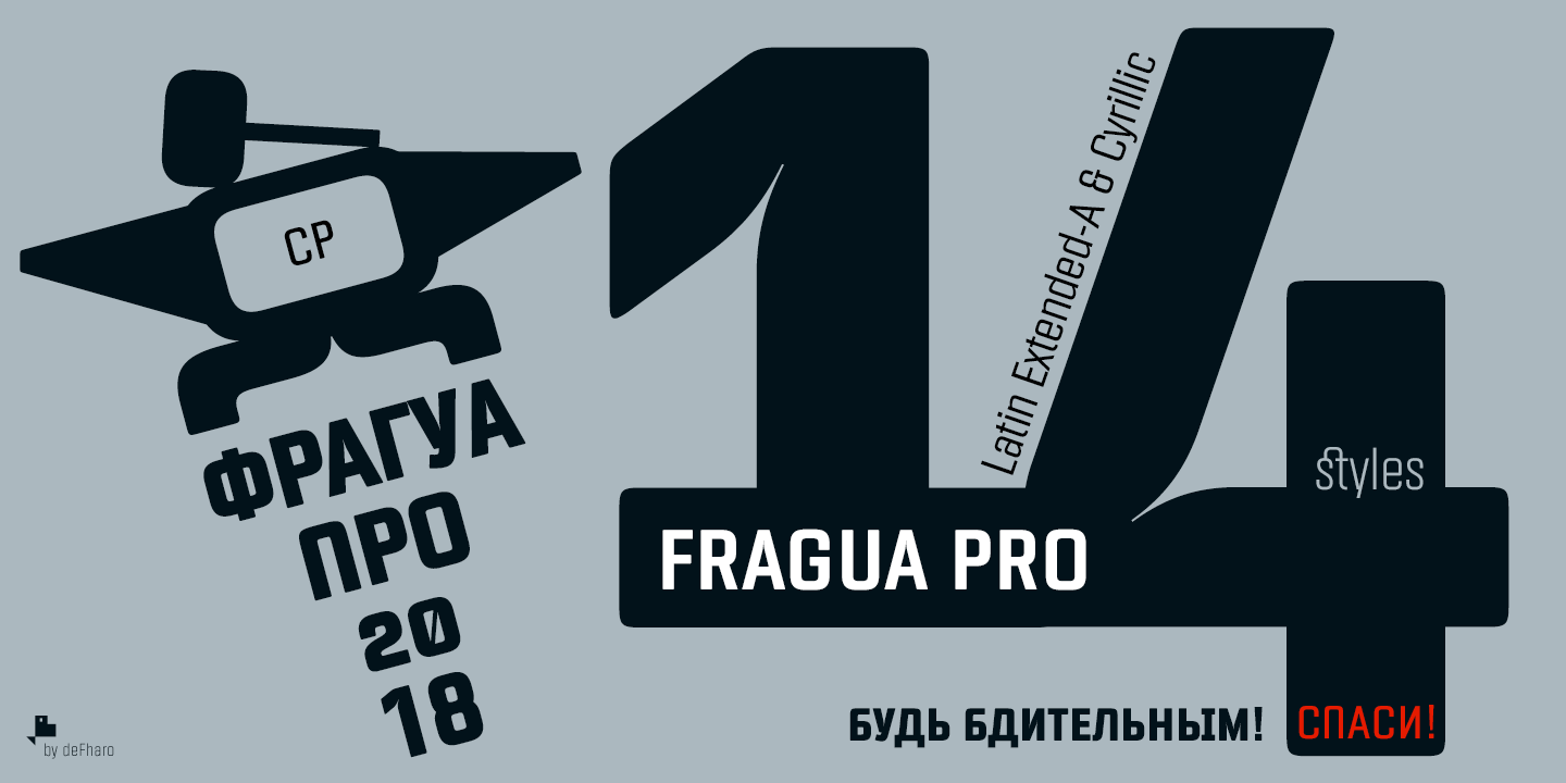 Пример шрифта Fragua Pro Bold Italic