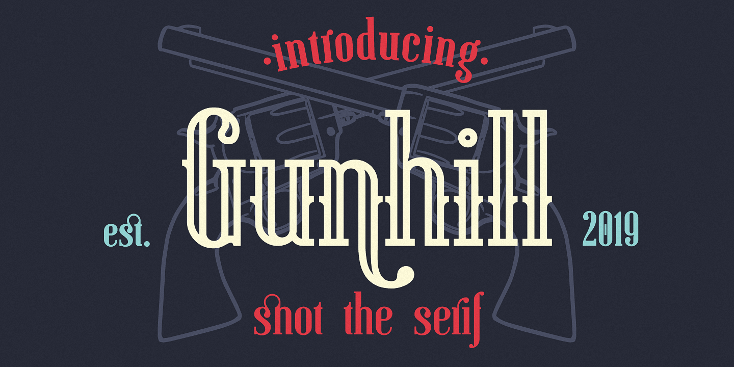 Пример шрифта Gunhill