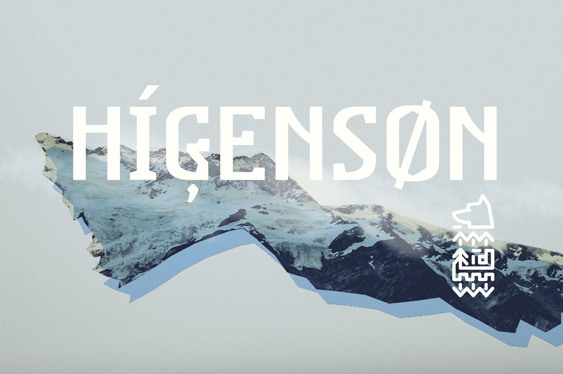 Пример шрифта HIGENSON