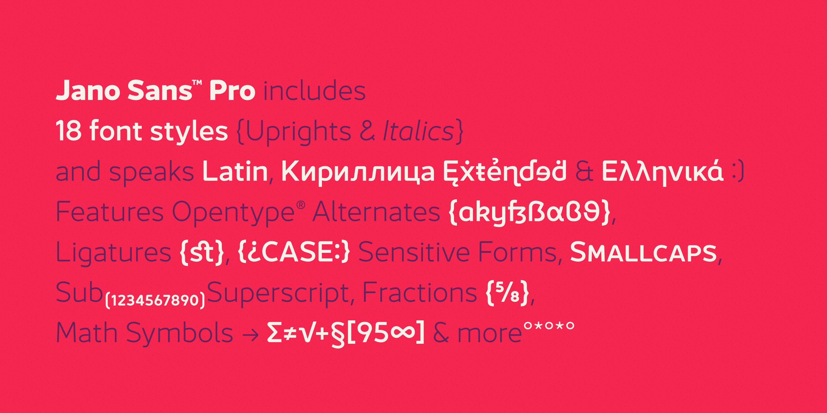Пример шрифта Jano Sans Pro Extra Light