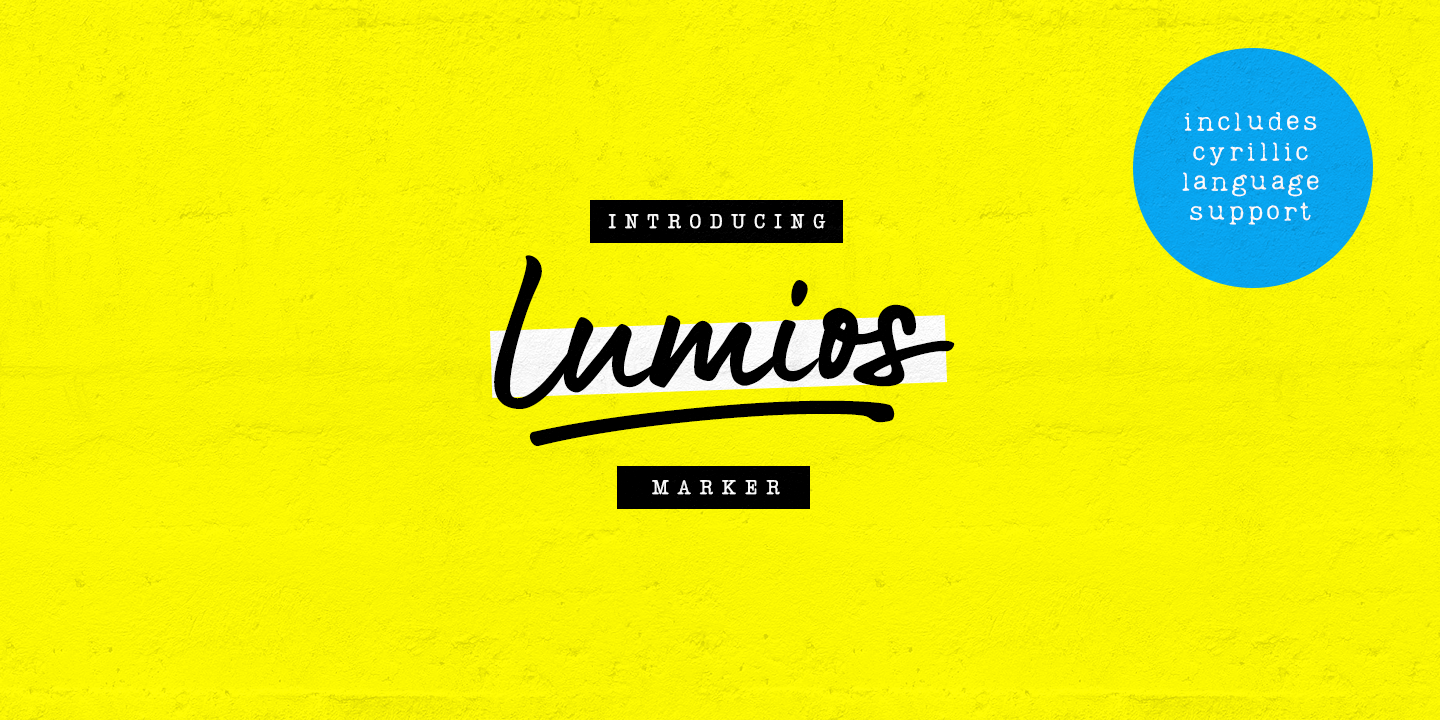 Пример шрифта Lumios