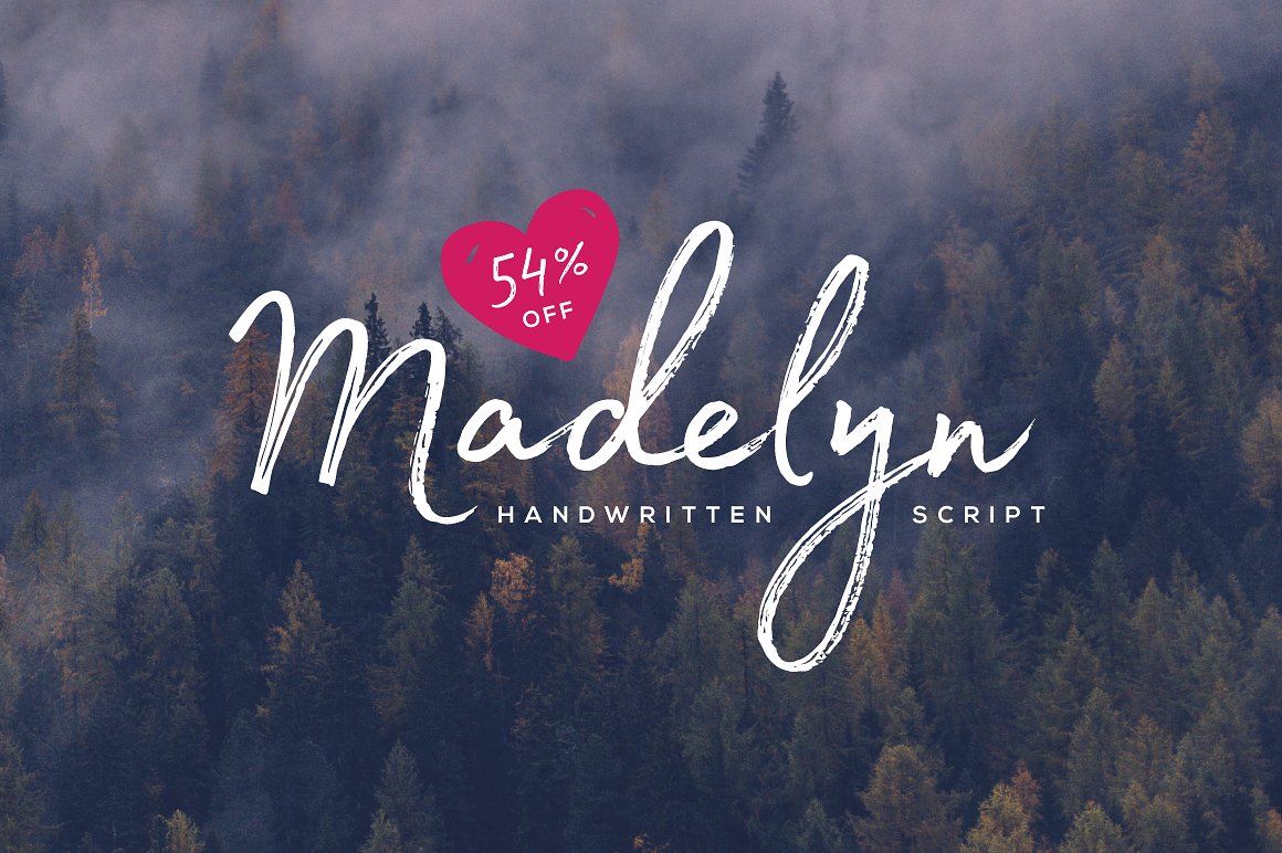 Пример шрифта Madelyn