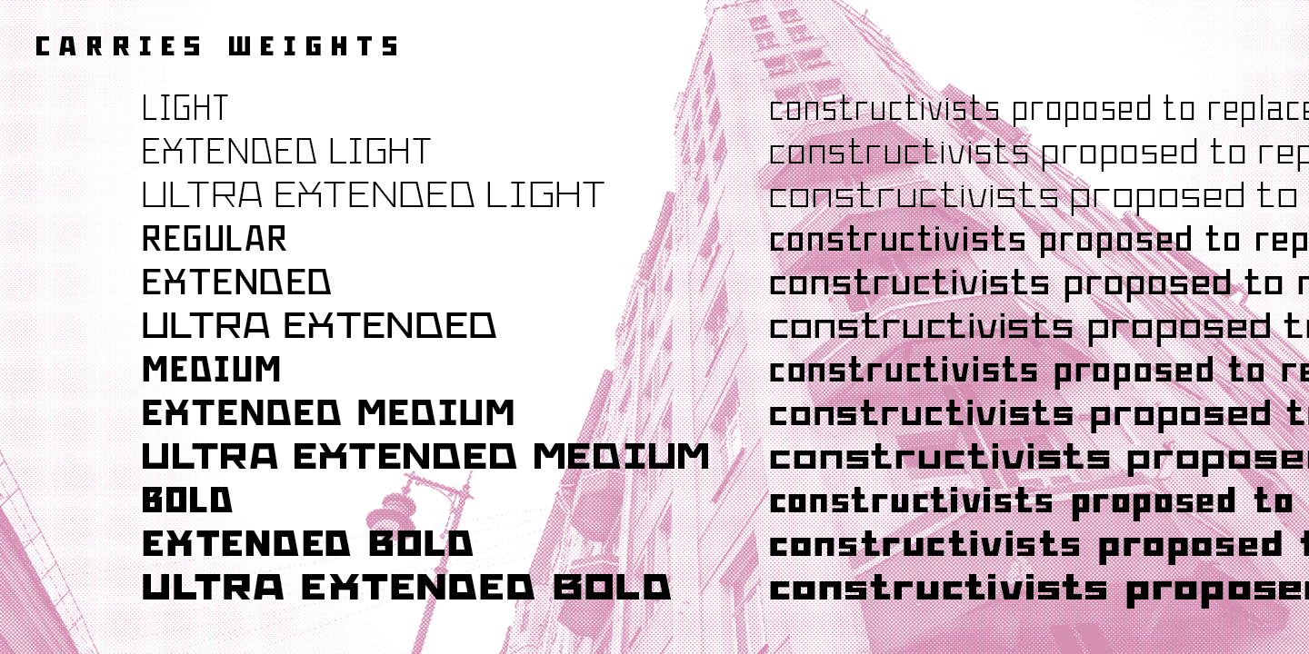 Пример шрифта Mayak Extended Light