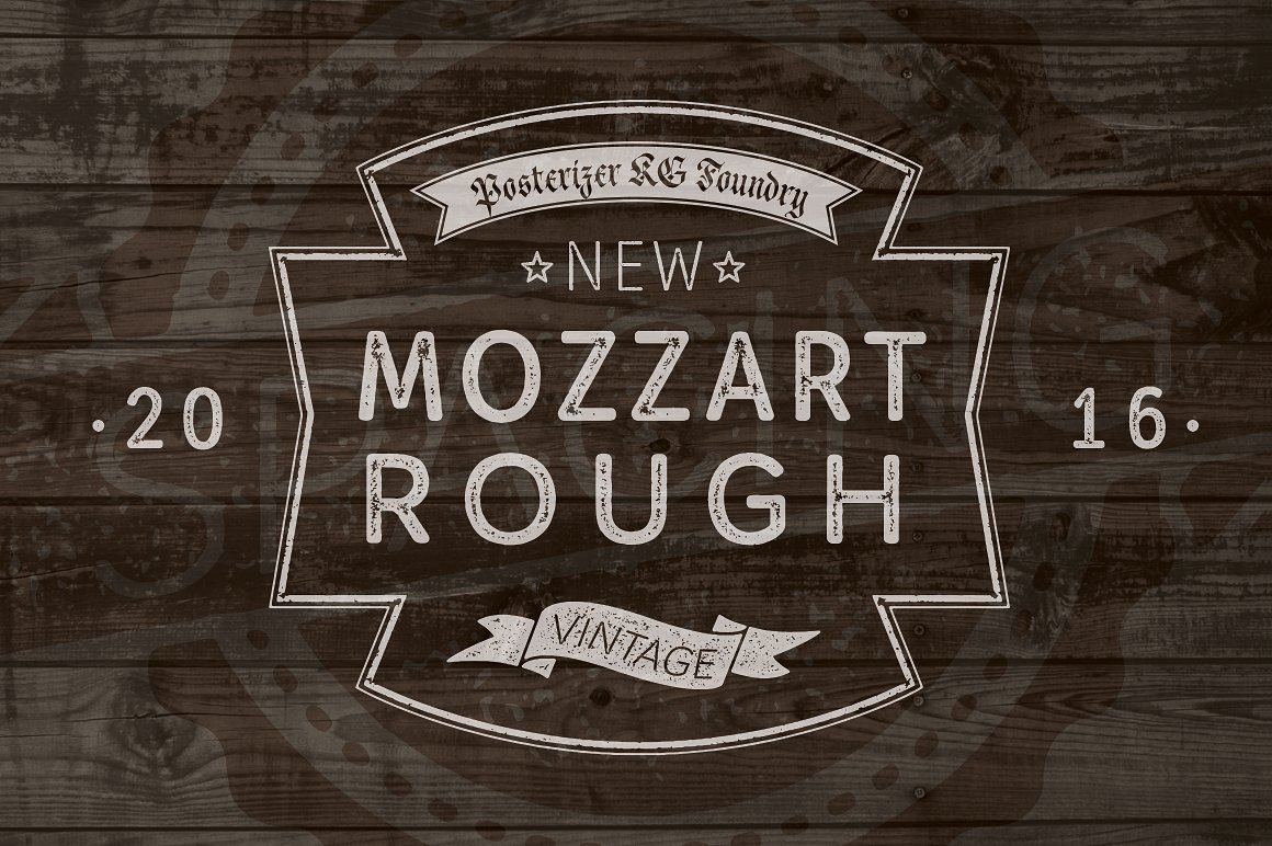 Пример шрифта Mozzart Rough