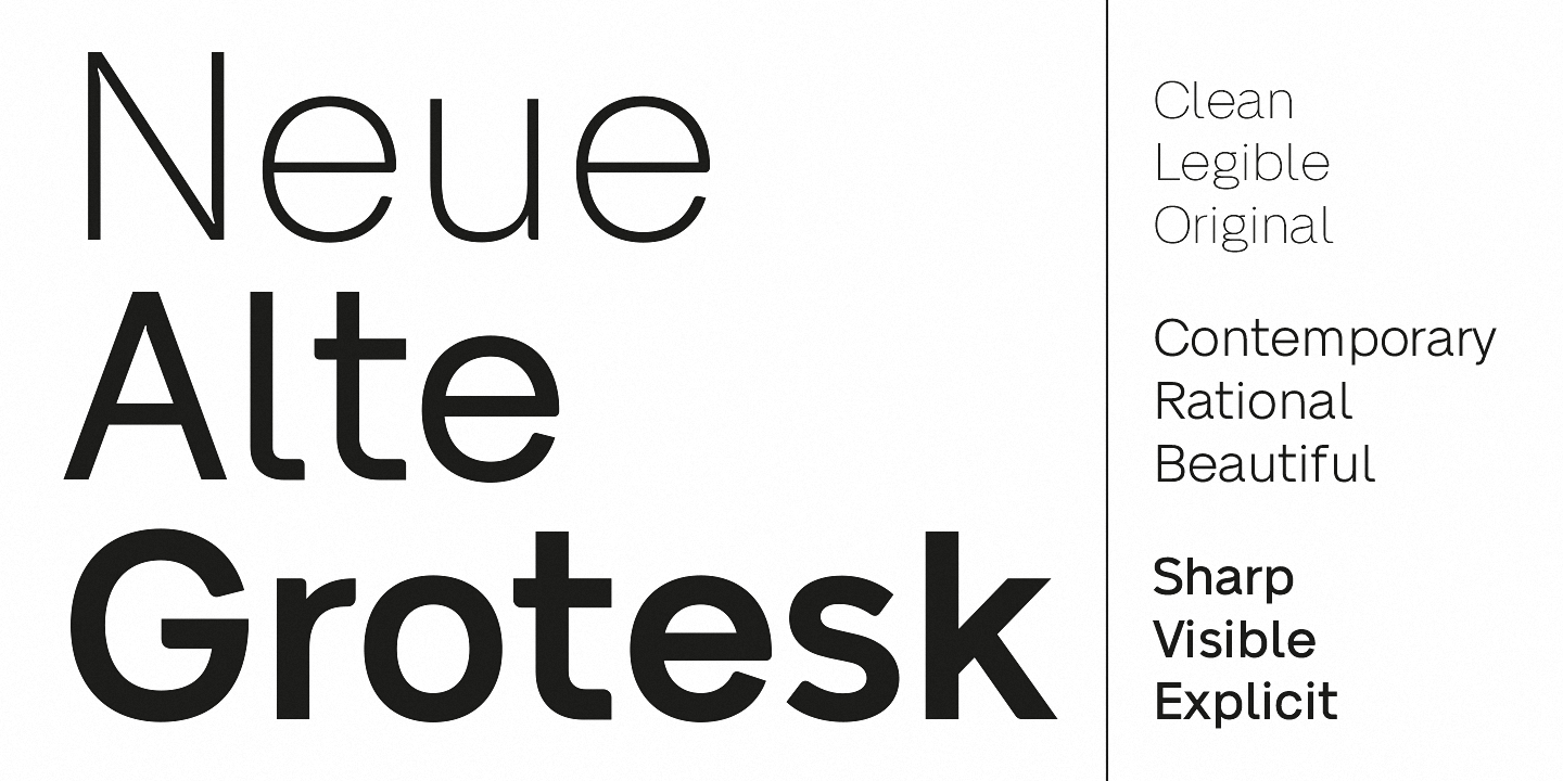 Пример шрифта Neue Alte Grotesk