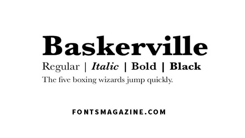 Пример шрифта Baskervville