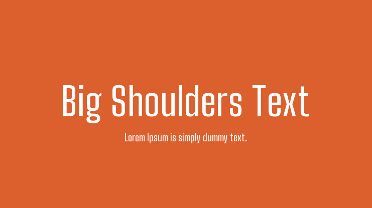 Пример шрифта Big Shoulders Text