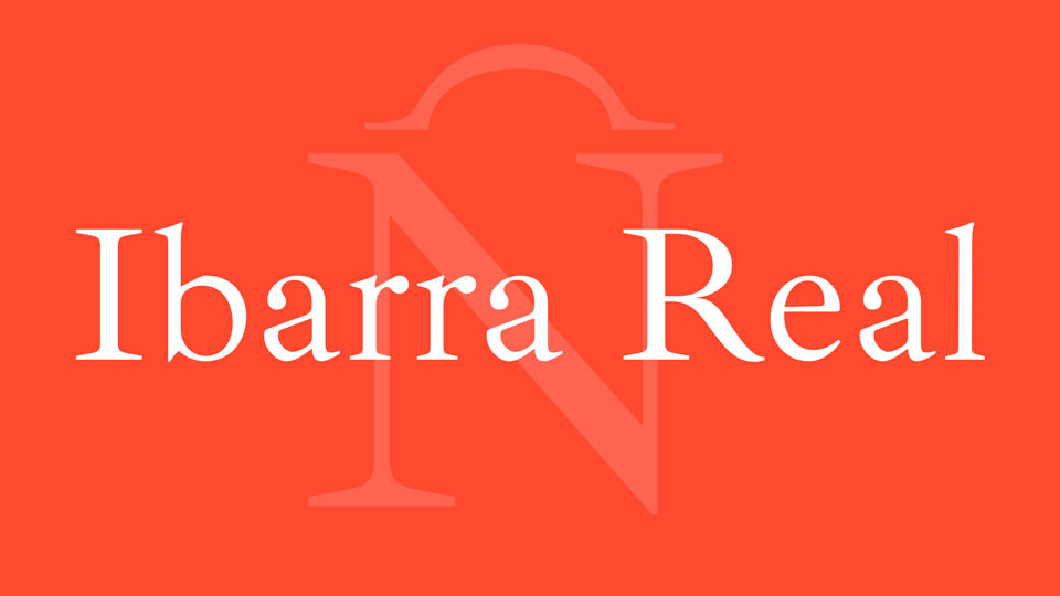 Пример шрифта Ibarra Real Nova